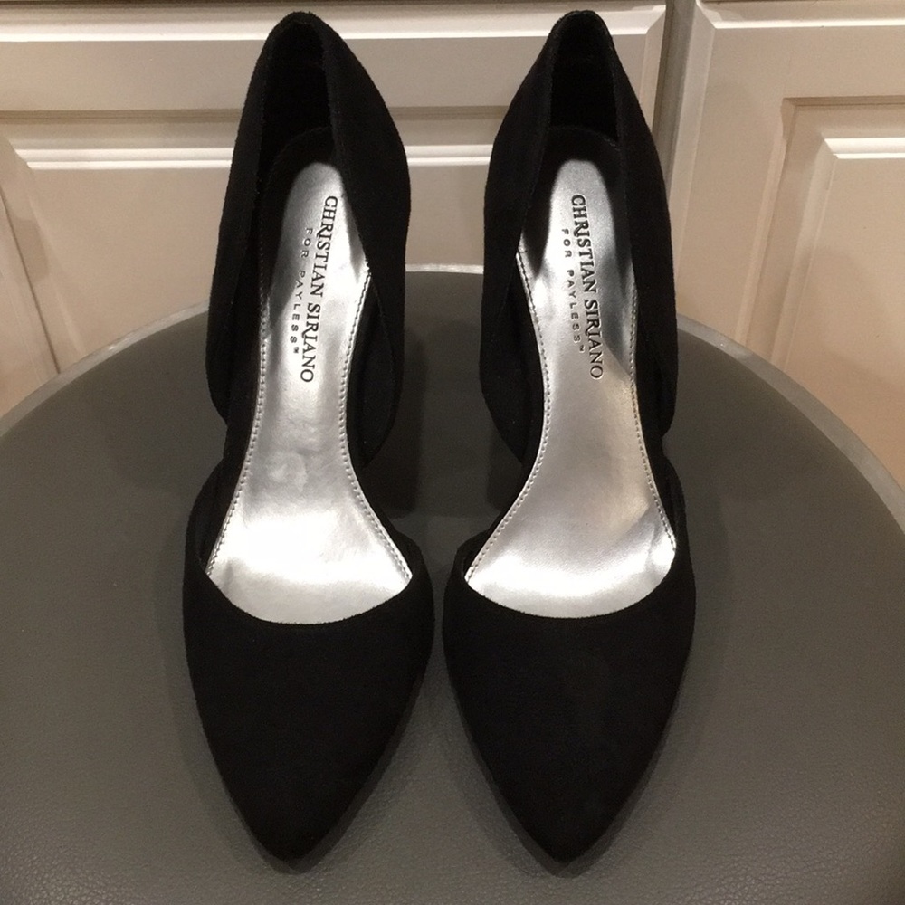 Like New Sz 7 Christian Siriano Black Suede Pumps